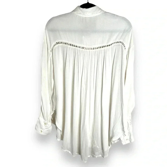 NWT Free People Katie Bird Blouse Ivory Size Small - Picture 11 of 11